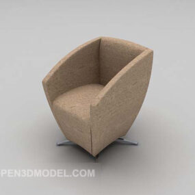 Yellow Fabric Chair Modern Furniture 3d model