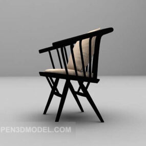 Wood Chair Indoor Furniture 3d model