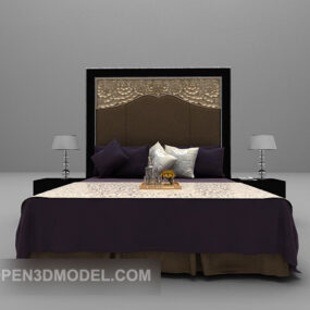 यूरोपीय रॉयल बेड फर्नीचर 3डी मॉडल