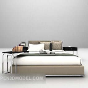 Modern Bed Chair Full Set Furniture 3d model