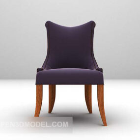 صندلی خانگی بنفش پارچه ای مدل سه بعدی