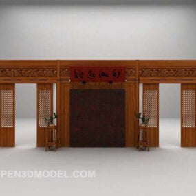 Background Wall Chinese Furniture 3d model