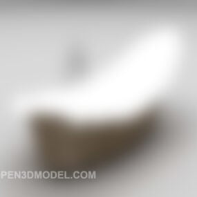 Modello 3d a forma di bordo liscio per vasca da bagno moderna
