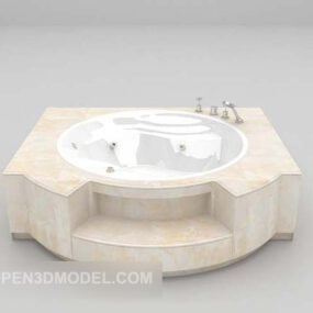 Marble Stone Bathtub 3d-modell