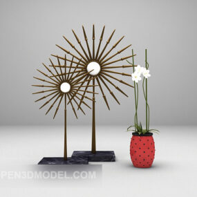 Furnishing Artwork Combination On Stand 3d model