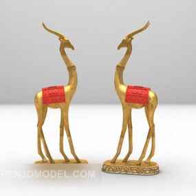 Indoor Decoration Deer Shaped Sculpture 3d model
