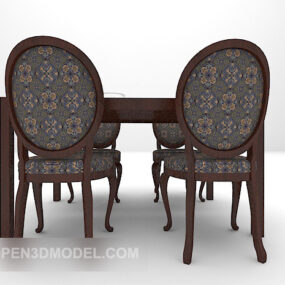 Vintage Çin Sandalye Masası 3D model