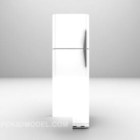 Modelo 3d de geladeira de duas portas de cor branca