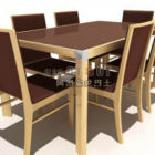 Möbler Fyra stolar med matbord