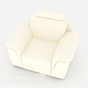Simple Beige Sofa 3d model