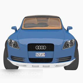 Modelo 3d de carro Audi azul tipo sedan