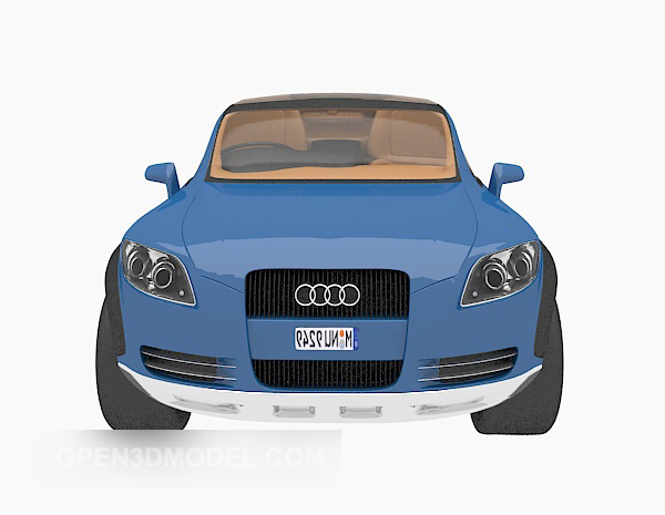Blue Audi Car Sedan Type