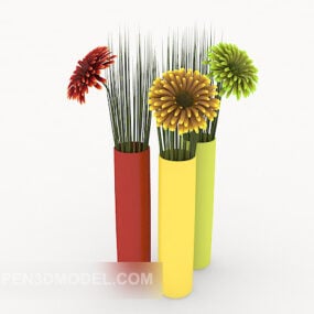 Chrysanthemum Flower Vase 3d model