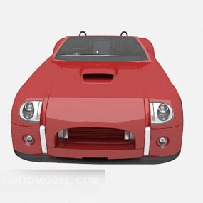 نموذج السيارة المكشوفة باللون الأحمر ثلاثي الأبعاد