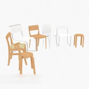 حزمة عناصر الكرسي الحديثة نموذج ثلاثي الأبعاد