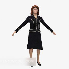 Business women Black Suit Character 3d model