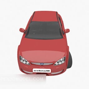 Červený model sedanu typu 3D
