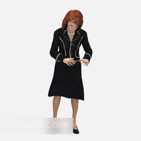 Business Women Dress Hahmo 3D-malli