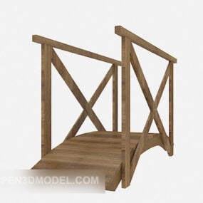 Modello 3d del piccolo ponte di legno