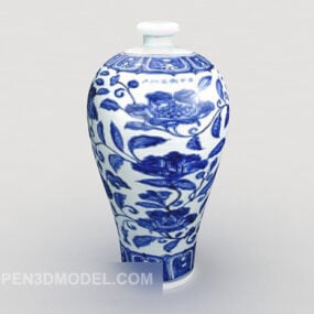 Gammel kinesisk porselensvase Ornament 3d-modell