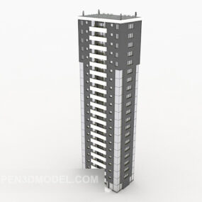 דגם תלת מימד של בניינים רבי קומות מסחריים