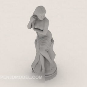 3д модель греческой женской статуи