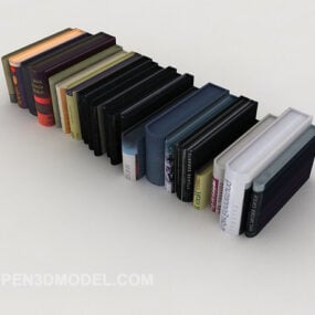 Library Books Stack 3d model