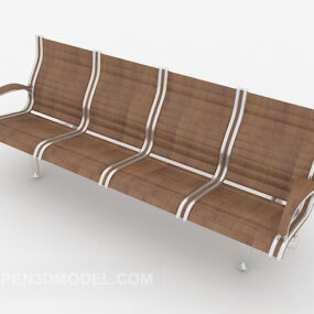 Bench Chair In Public Space 3d model