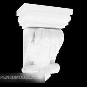 Modern White Building Components 3d model