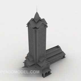 3D-Modell für hohe Gebäude im Freien