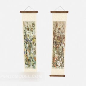 Traditional Chinese Painting Decoration 3d model