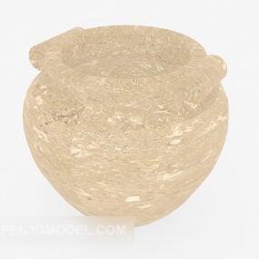Modello 3d di installazione della decorazione del vaso in ceramica
