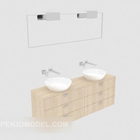 مدل سه بعدی کابینت حمام عمومی