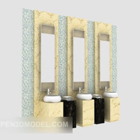 Sanitaire wastafel Rechthoekig 3D-model