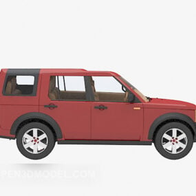 Red Pickup Car 3d model