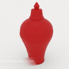 3d model  of red pot-type decoration