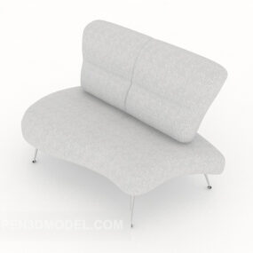 Simple Gray Leisure Chair 3d model