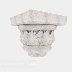 Säulenkopf-Steinkomponenten 3D-Modell