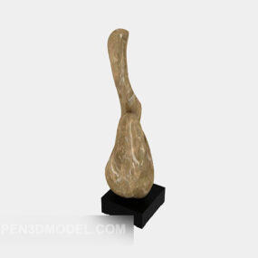 Décor de meubles en pierre sculptée modèle 3D