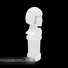 여자 흉상 돌 조각 3d 모델