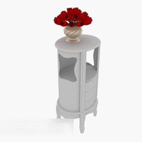 3д модель входной группы с вазой для цветов