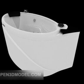 Oval Acrylic Home Bath 3d model