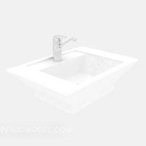 アクリル素材の洗面器3Dモデル