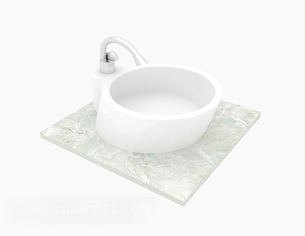 Acrylic Washbasin White Color