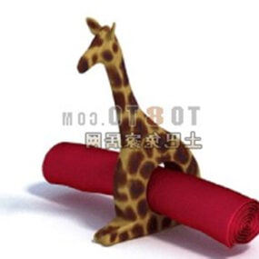 Adorno de jirafa animal africano modelo 3d