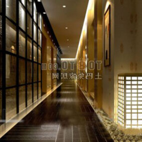 Luxus-Korridor-Design-Innenraum-3D-Modell
