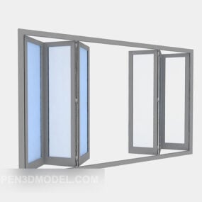 Rectangular Window Frame Blur Glass 3d model