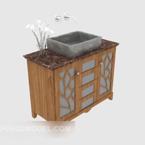 American Home Bath Cabinet 3D-malli