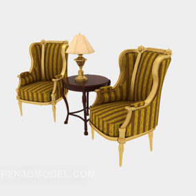 American Home Lounge Chair V1 3d-modell
