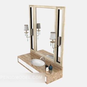Washbasin Furniture American Style 3d model